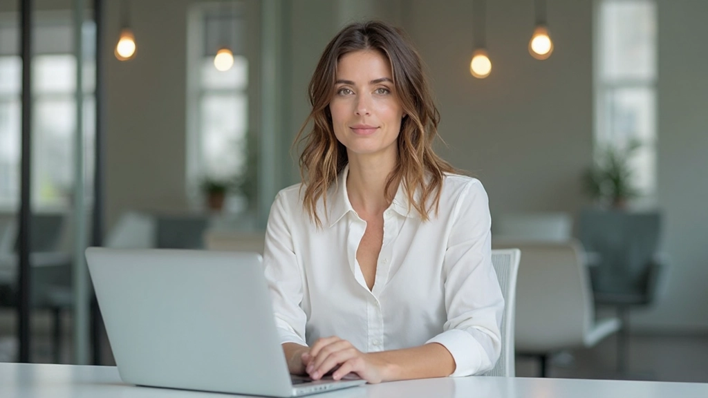 Gesloten laptop op bureau met organisatiemiddelen en notitieblokken die professionele werkruimte weergeven
